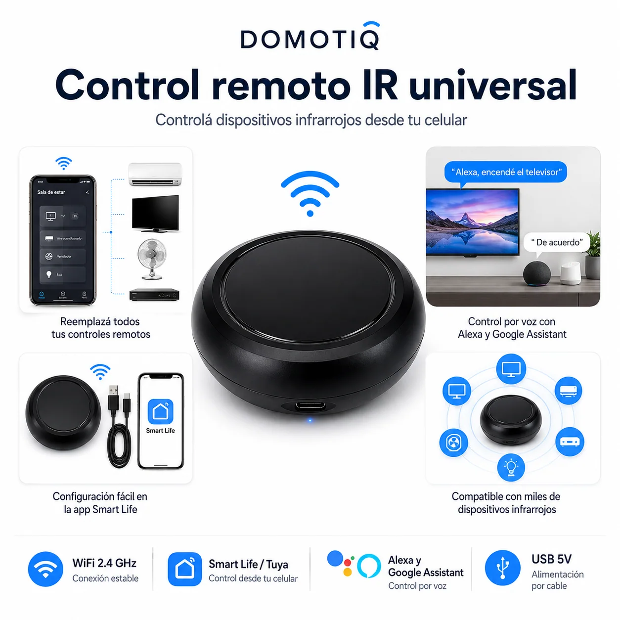 Control remoto IR universal, detalle 2