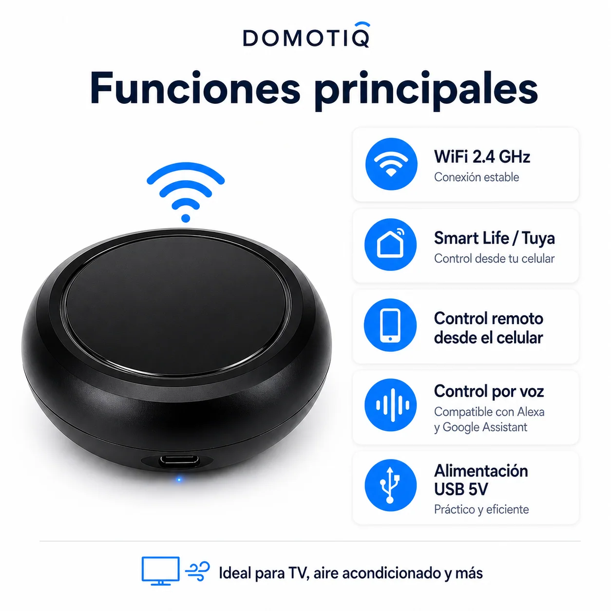 Control remoto IR universal, detalle 3