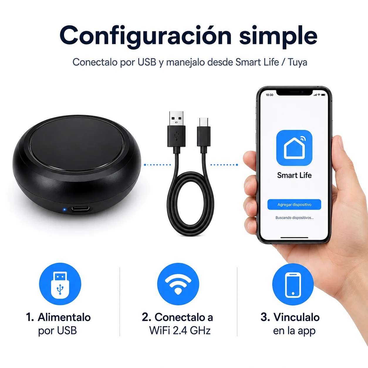 Control remoto IR universal, detalle 5