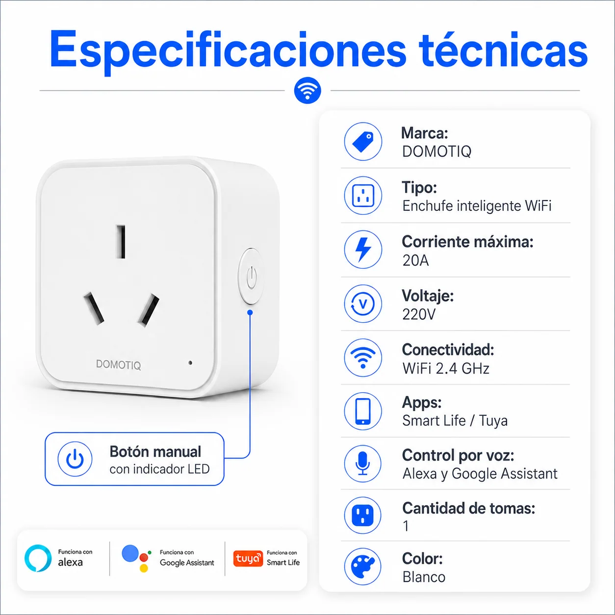 Enchufe inteligente 20A, detalle 7